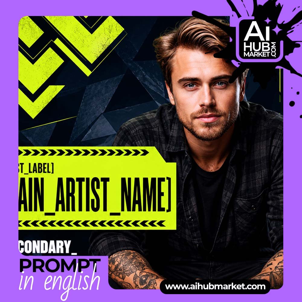 Prompt Acid Techno Artist Poster from Photo