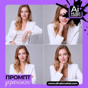 Професійний портрет жінки в білому костюмі