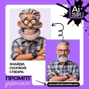 Пластиліновий дідусь з усмішкою