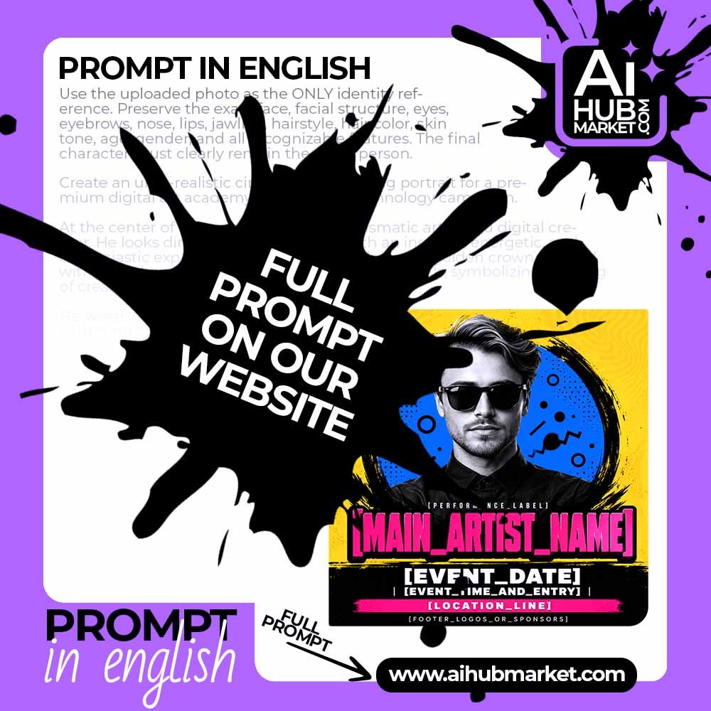 Prompt Bright Pop-Art Club Poster from Photo