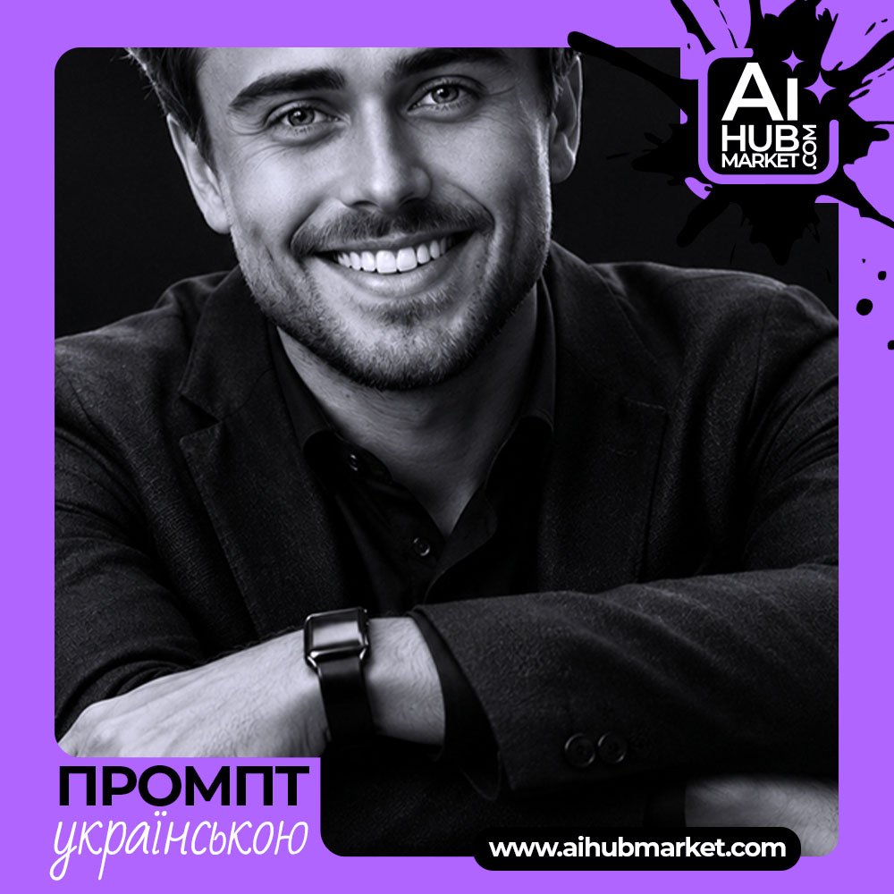 Промпт Чорно-Білий Портрет