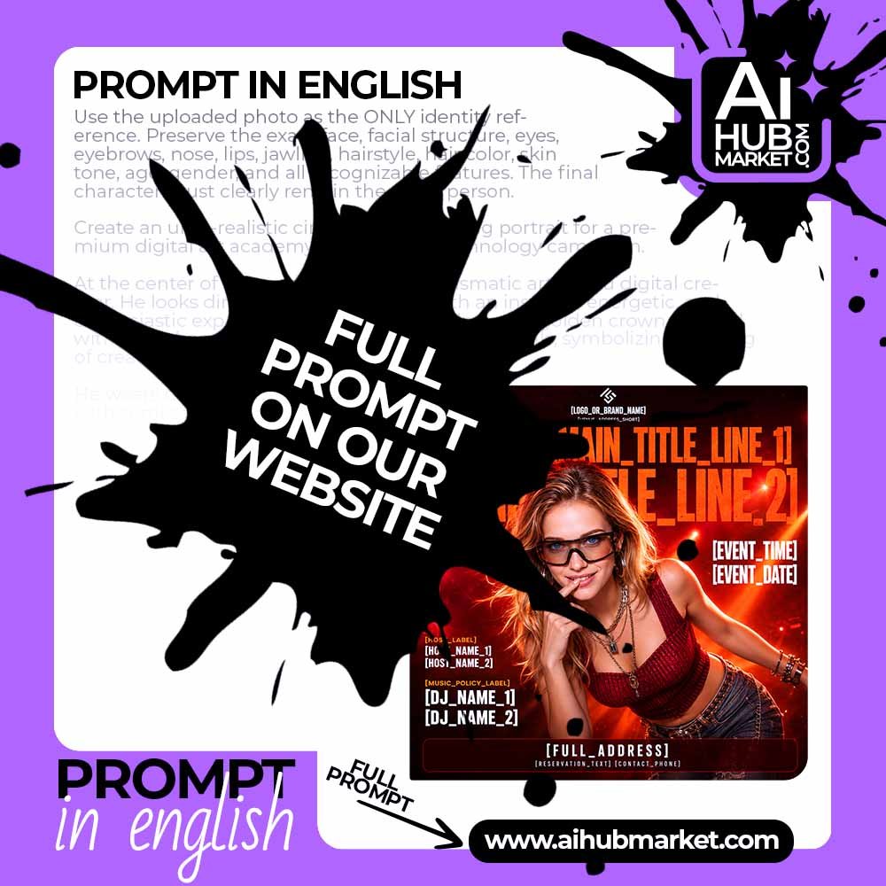 Prompt Club Poster with Red Concert Scene