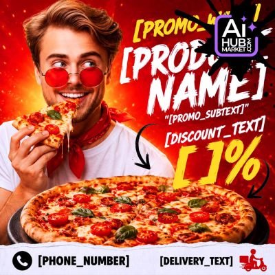 Prompt Commercial Flyer for Pizza Delivery — generation result example