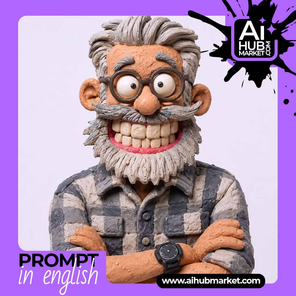 Prompt Crazy Clay Grandpa