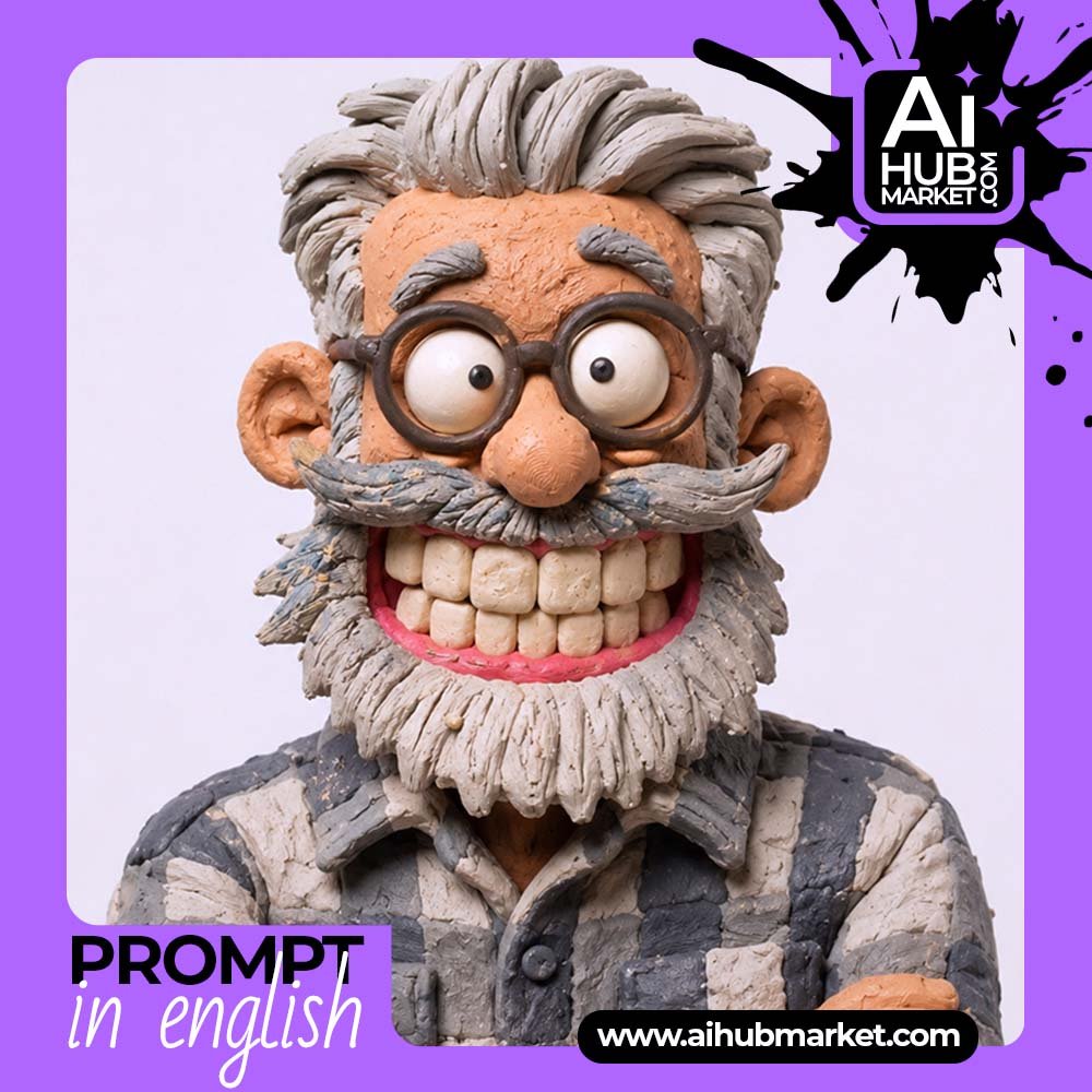 Prompt Crazy Clay Grandpa
