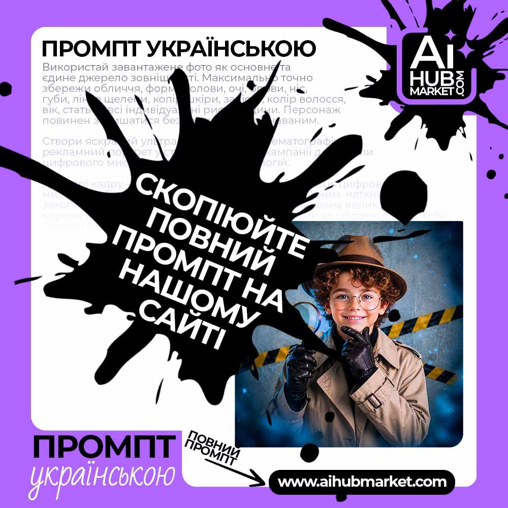 Промпт Детективний постер з фото