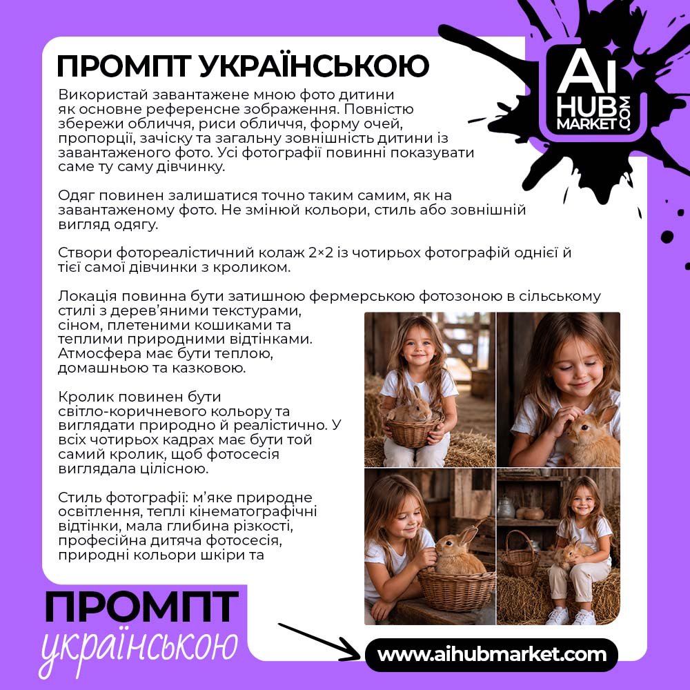 Промпт Дівчинка та Кролик