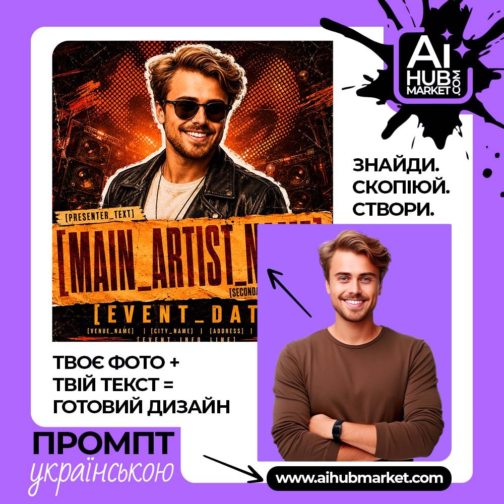 Промпт DJ Афіша Нічного Хедлайнера