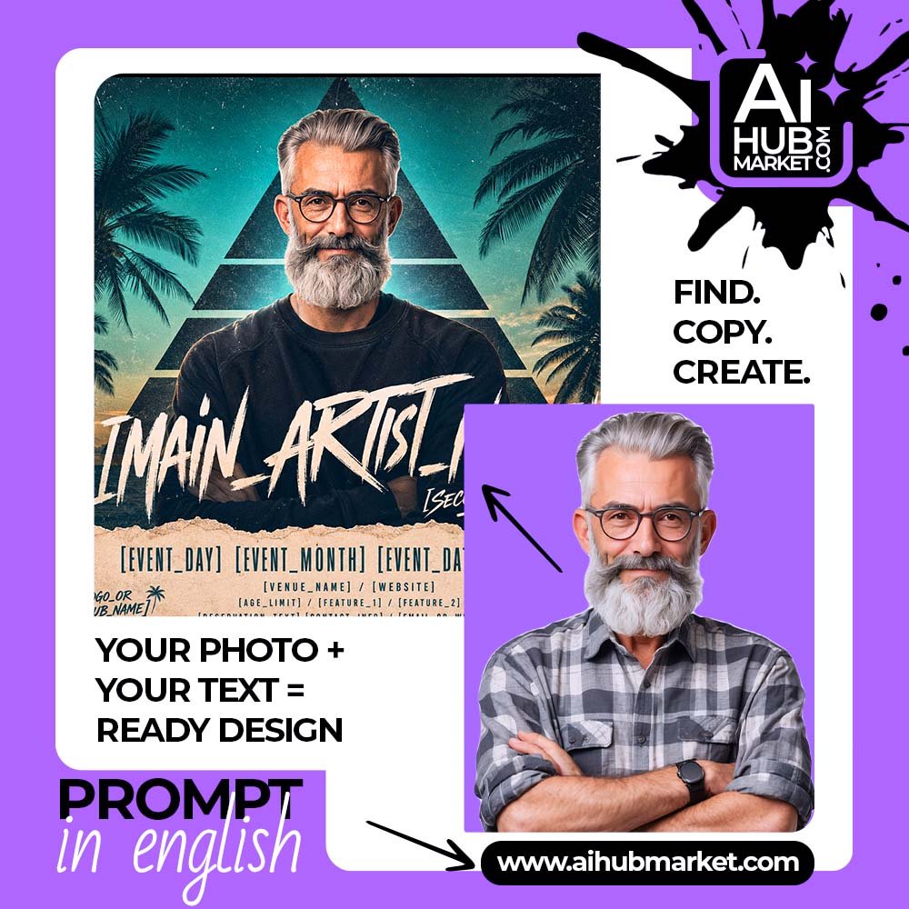 Prompt DJ Flyer with Palm
