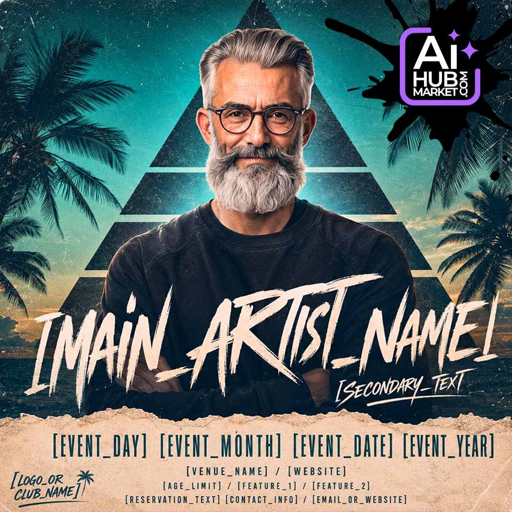 Prompt DJ Flyer with Palm