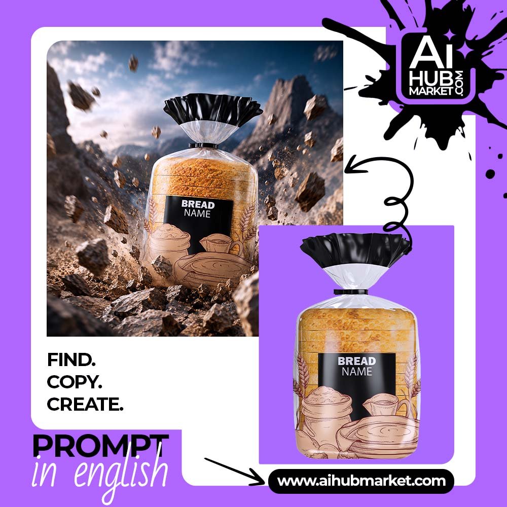 Prompt Dynamic Bread Packaging Poster