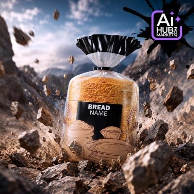 Creative bread packaging concept with striking visuals.
