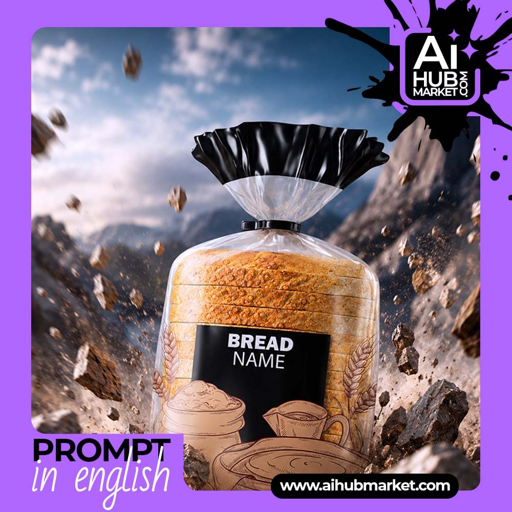 Prompt Dynamic Bread Packaging Poster