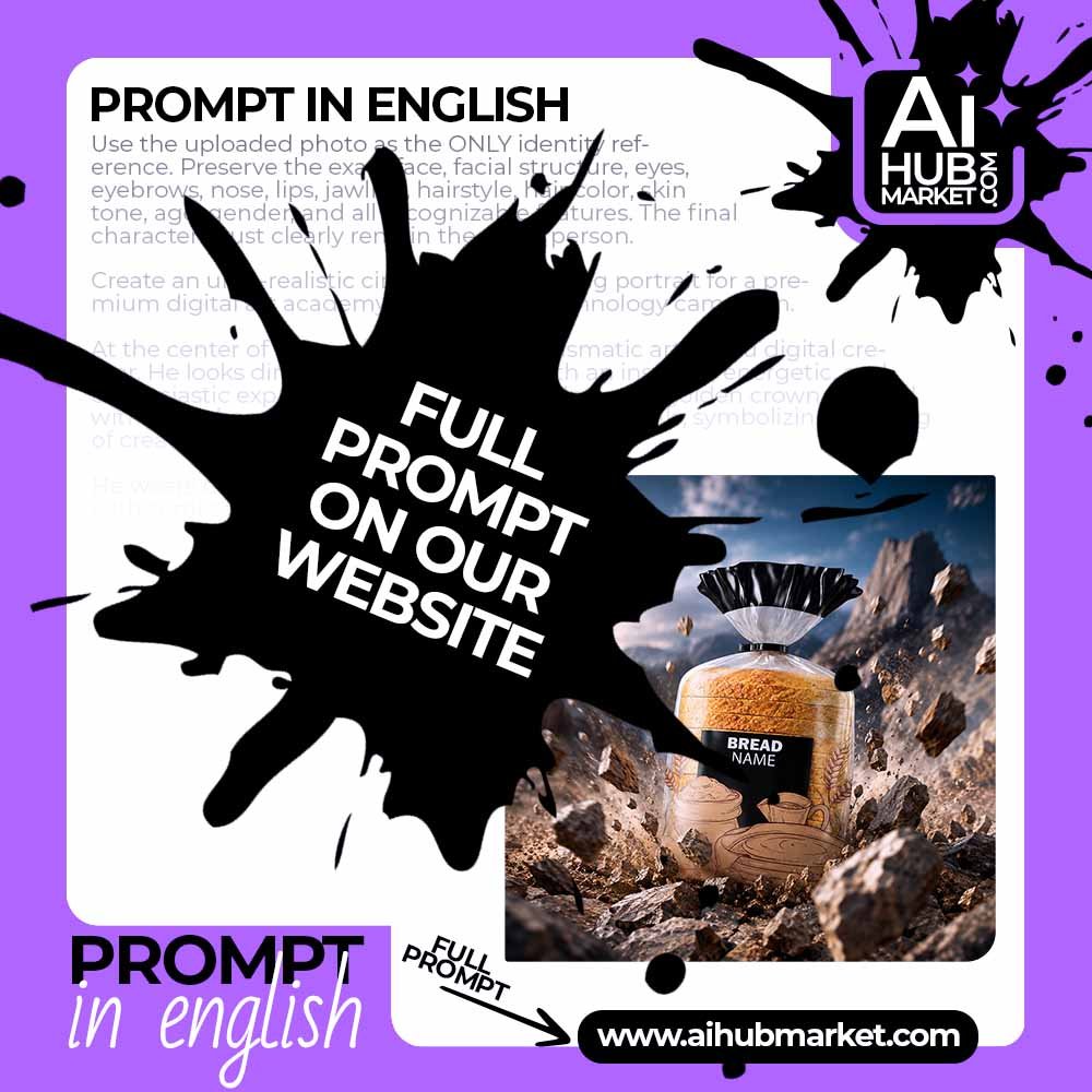 Prompt Dynamic Bread Packaging Poster