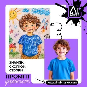 Дитячий малюнок з веселкою та сонцем