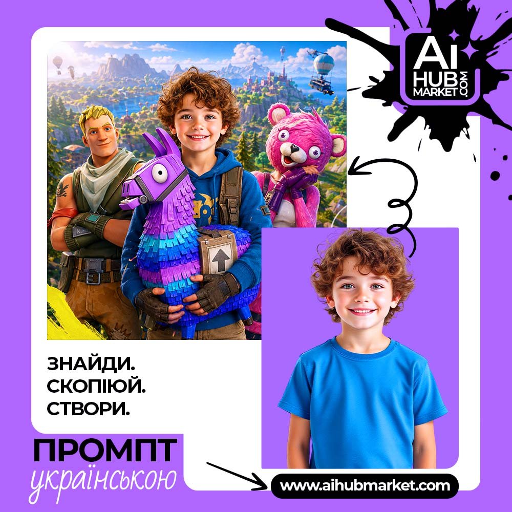 Промпт Дитина у світі Fortnite