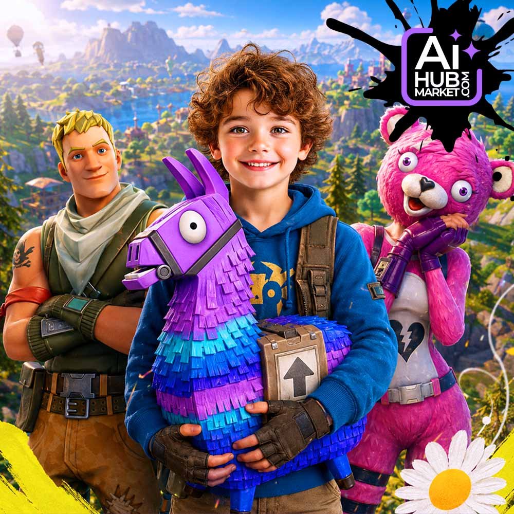 Промпт Дитина у світі Fortnite