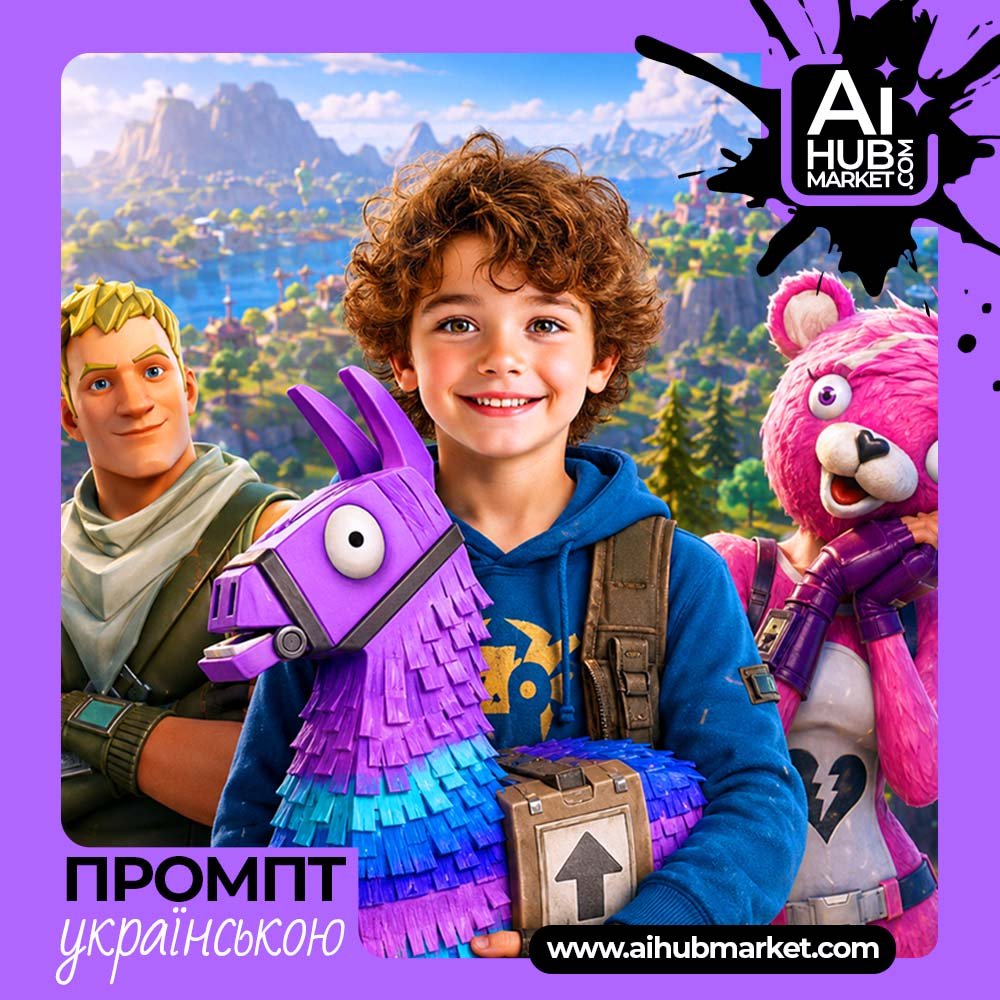 Промпт Дитина у світі Fortnite