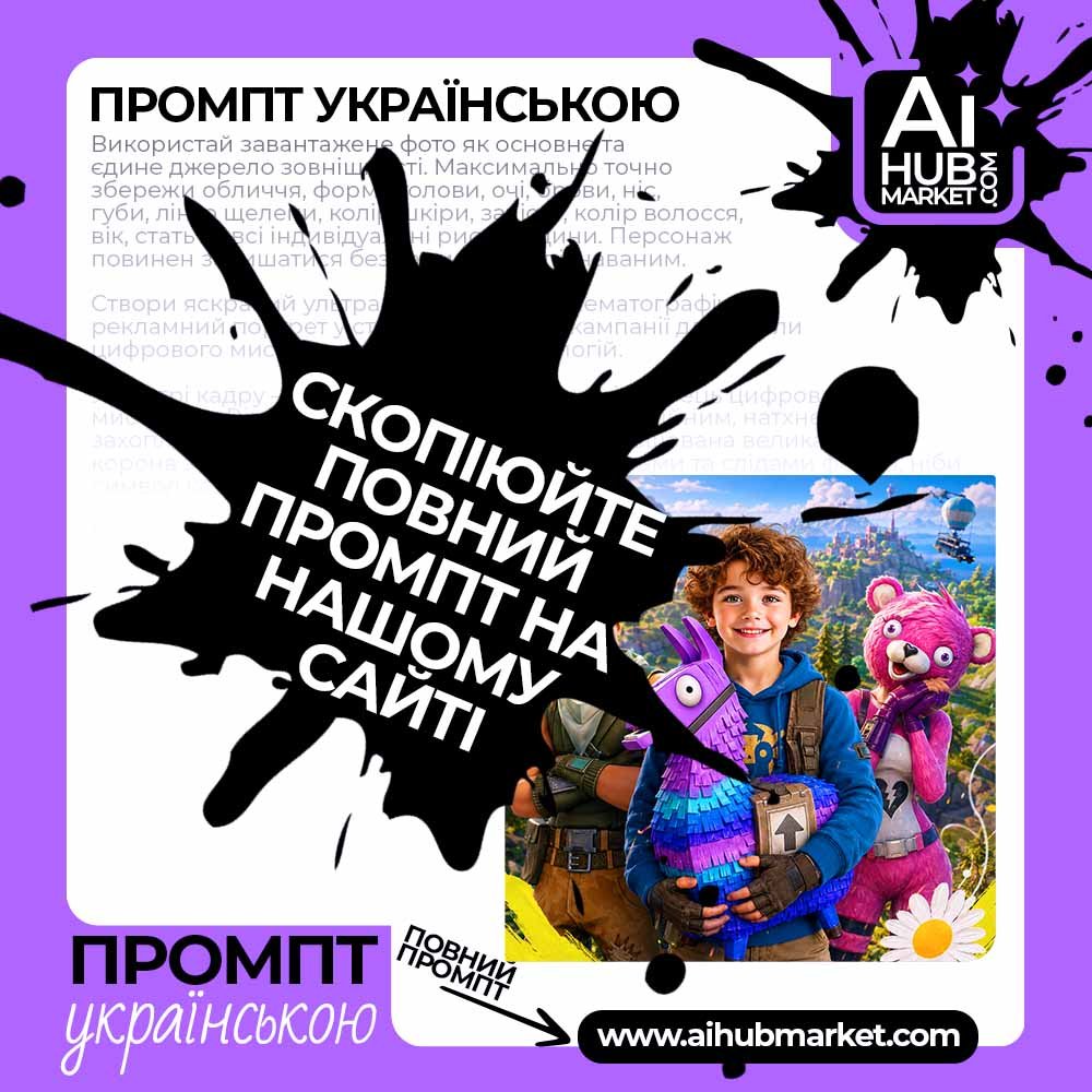 Промпт Дитина у світі Fortnite