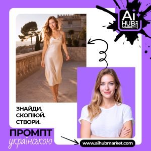 Жінка в елегантній сукні на фоні пейзажу