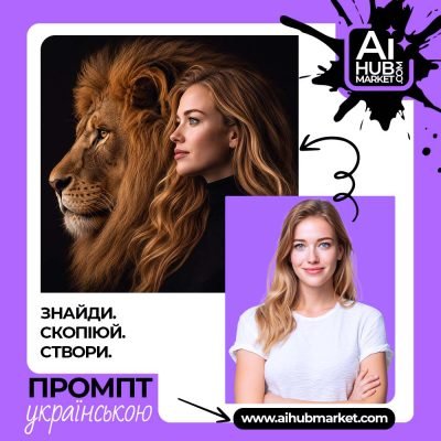 Елегантний портрет жінки з левом