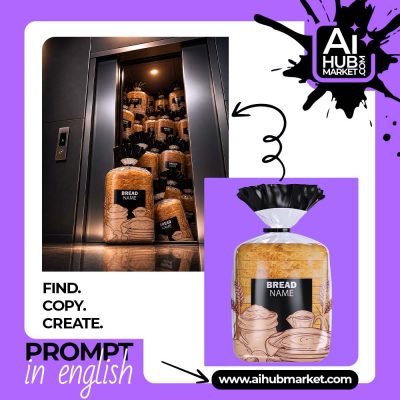 An elevator filled with bread packages, showcasing creativity and marketing potential.