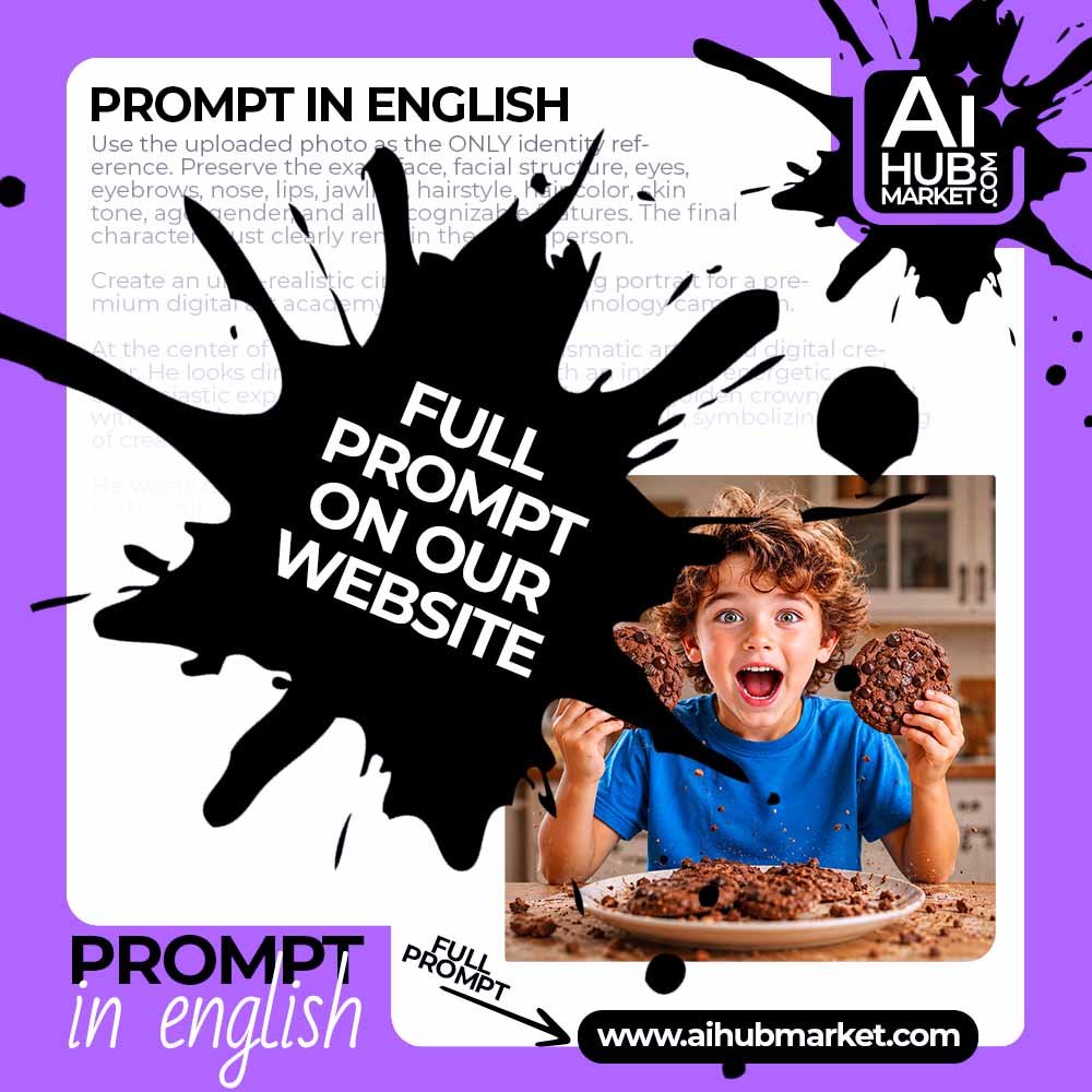 Prompt Emotional Food Portrait of a Child