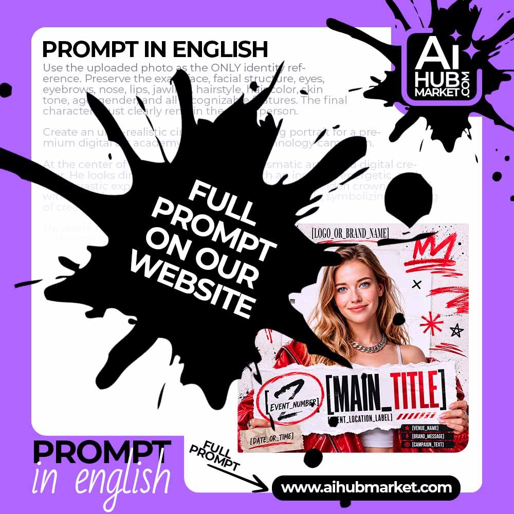 Prompt Fashion Event Poster from Photo