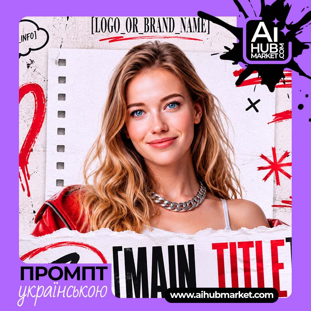 Промпт fashion event poster з фото