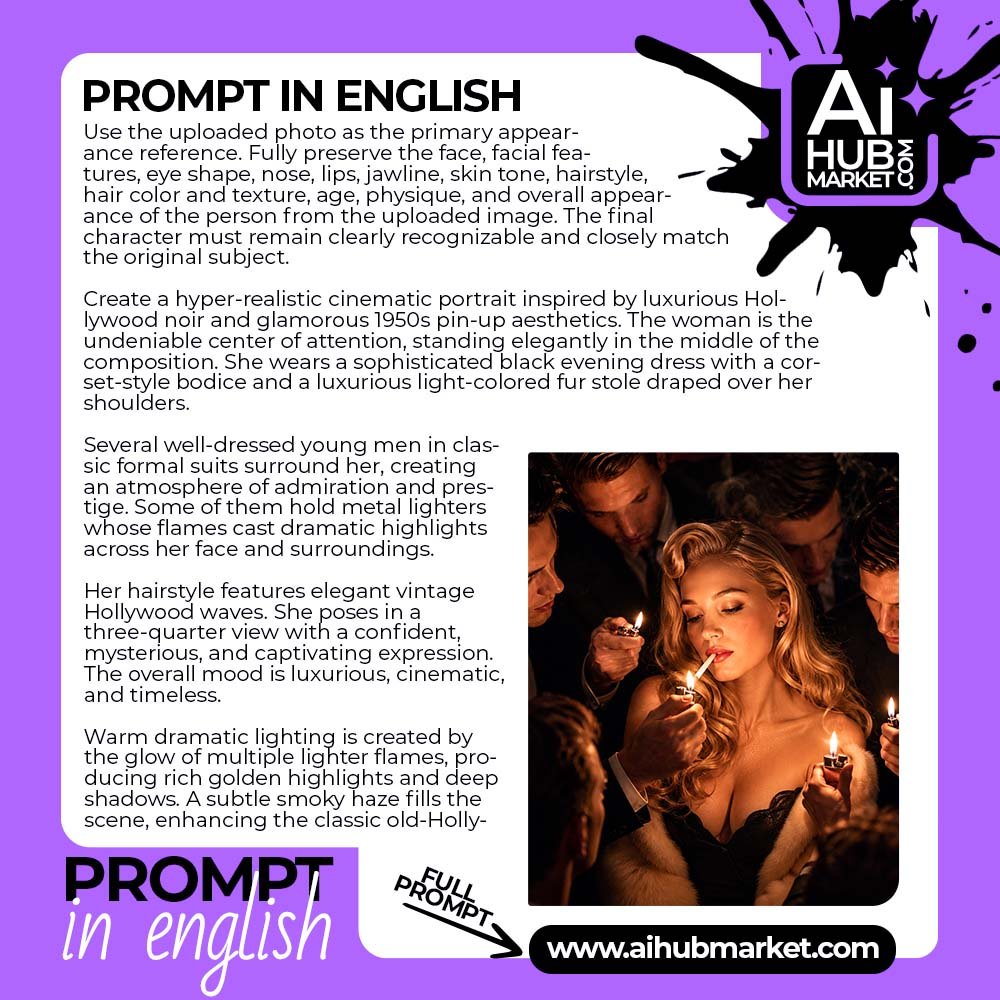 Prompt Golden Hollywood