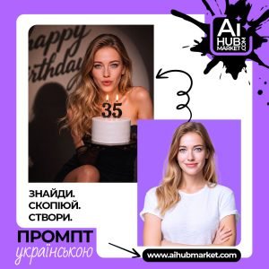 Жінка з тортом на день народження