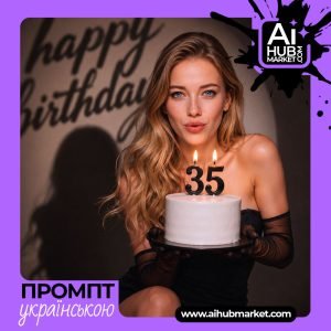 Святковий торт з свічками