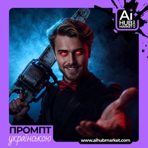 Темний портрет персонажа в стилі хорор-трилер