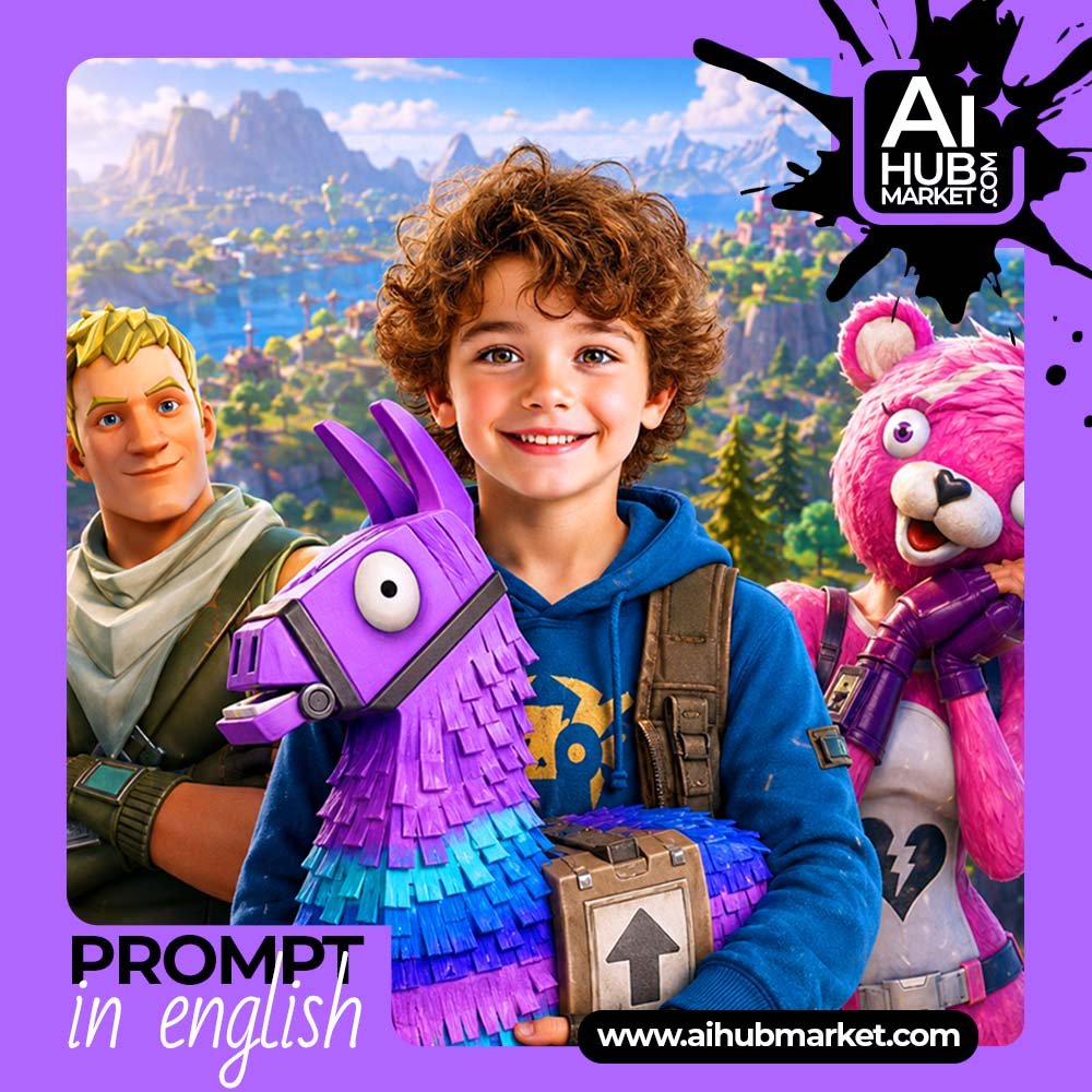 Prompt Kid in the Fortnite World