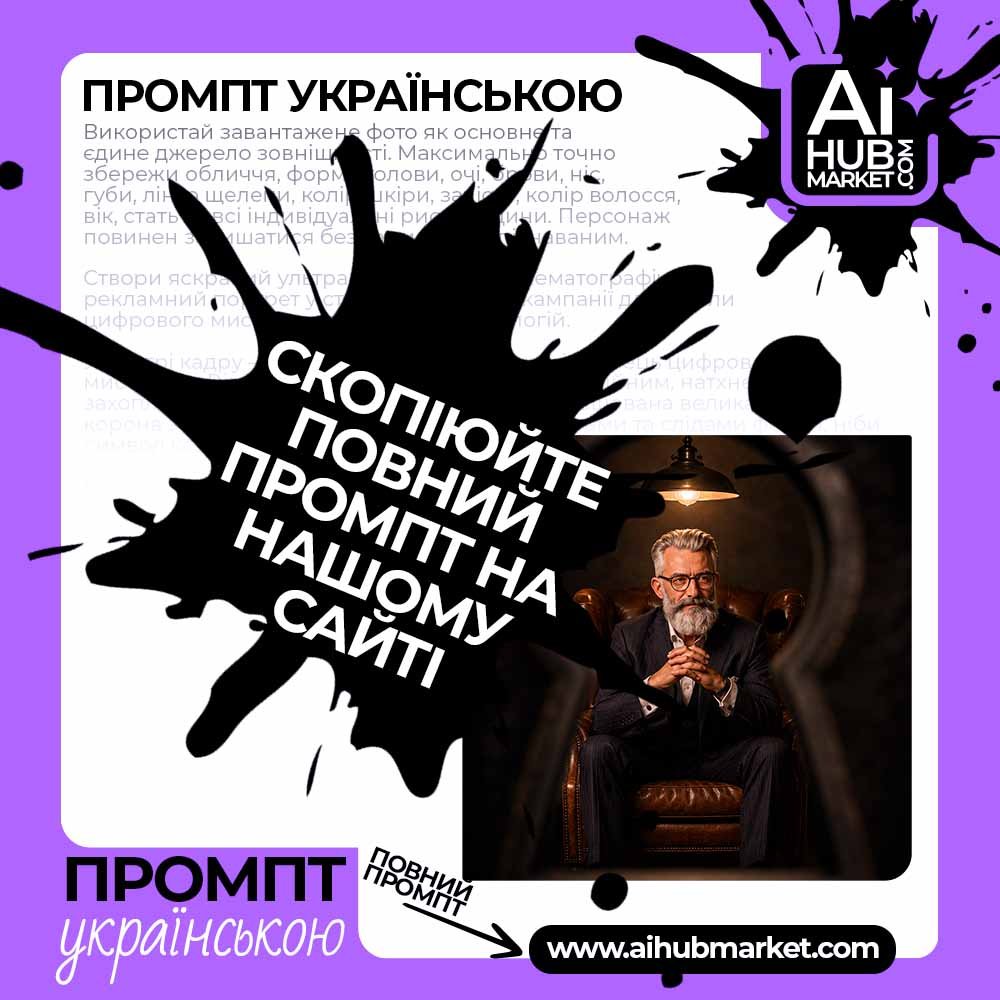 Промпт Кінематографічний портрет крізь замковий отвір