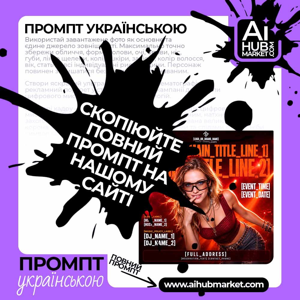 Промпт Клубний постер із червоною концертною сценою