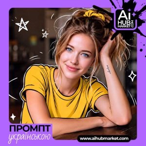 Стильний комікс-портрет з елементами дудлів