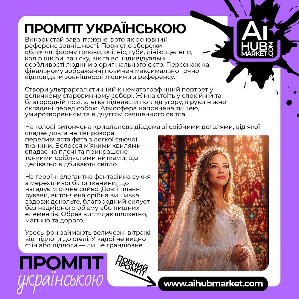 Промпт Королева Світла у Соборі
