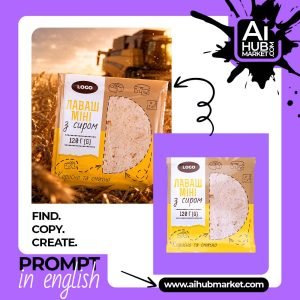 Lavash package in a golden wheat field with a combine harvester in the background.