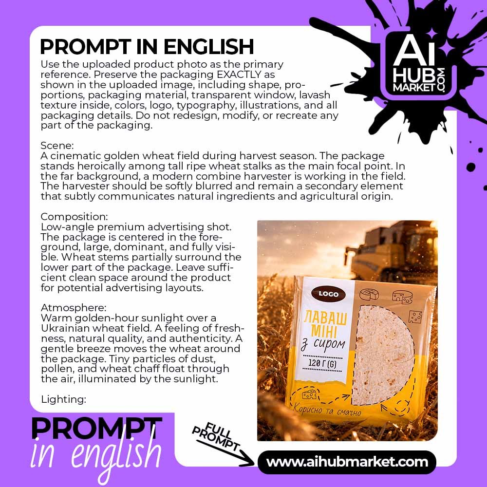 Prompt Lavash in the Golden Field