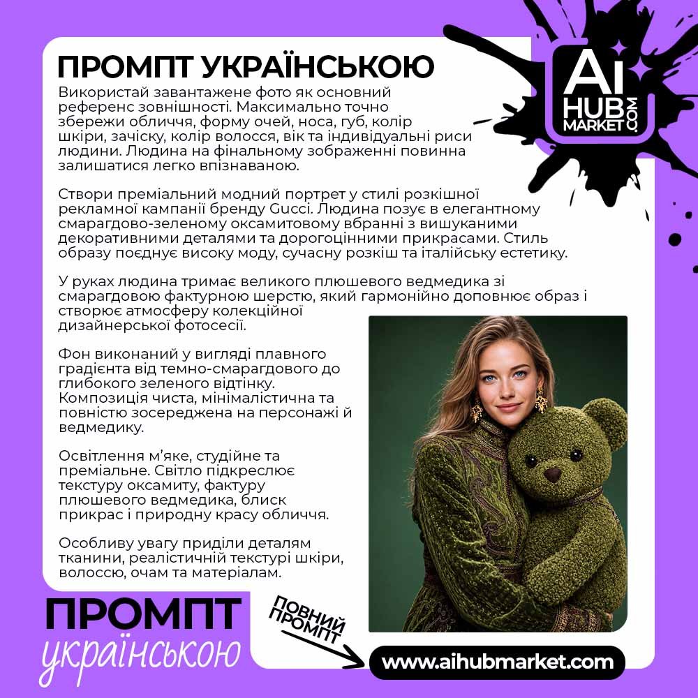 Промпт Леді та Смарагдовий Ведмедик