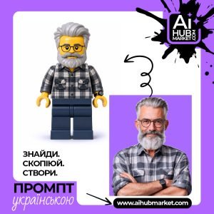 LEGO персонаж з сивим волоссям та бородою