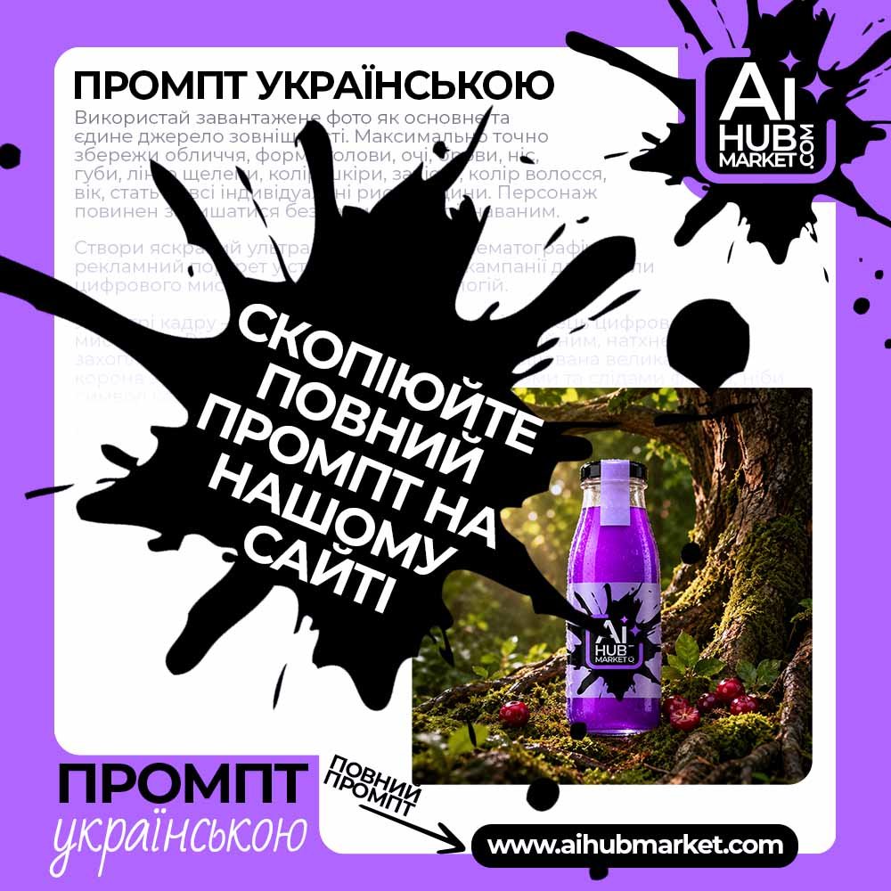 Промпт Лісовий рекламний кадр товару