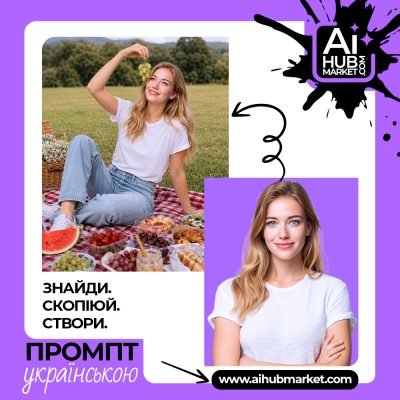 Дівчина на пікніку з виноградом