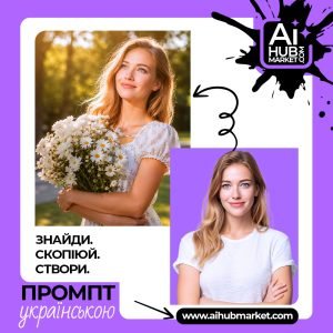 Літній портрет дівчини з ромашками