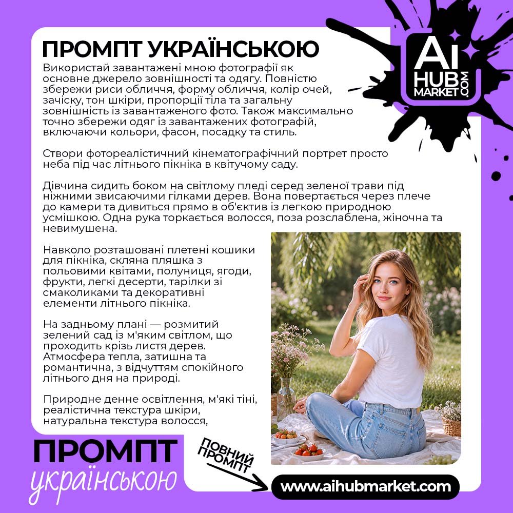 Промпт Літній Садовий Пікнік