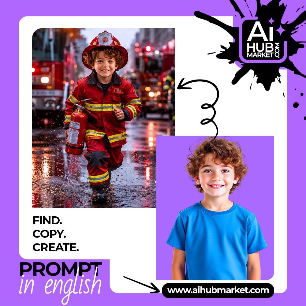 Prompt Little Firefighter Hero