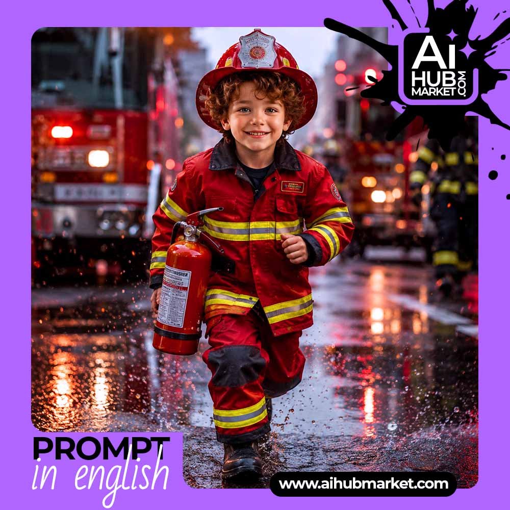 Prompt Little Firefighter Hero