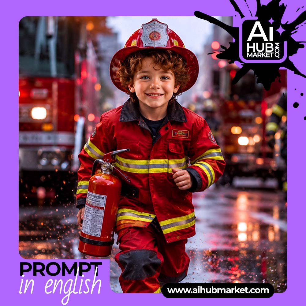 Prompt Little Firefighter Hero