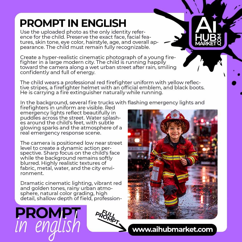 Prompt Little Firefighter Hero